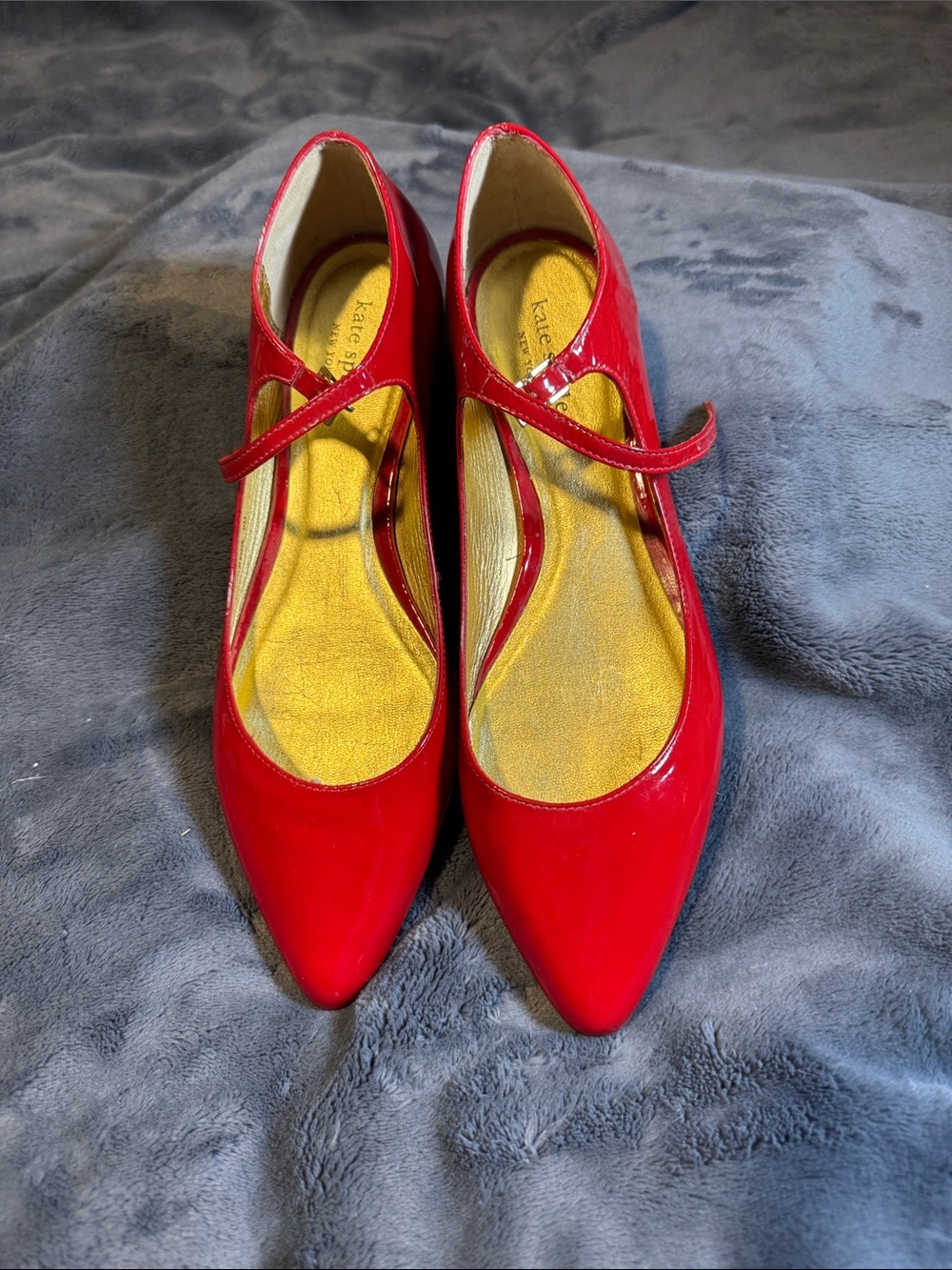 kate spade Red Patent Mary Jane Flats, 9M - Picture 2 of 6